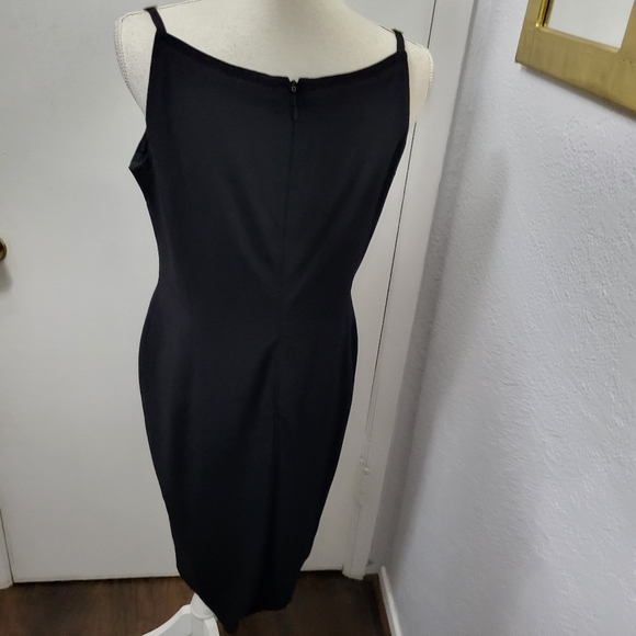 Escada Black V Neck Sheath Dress - Picture 10 of 12